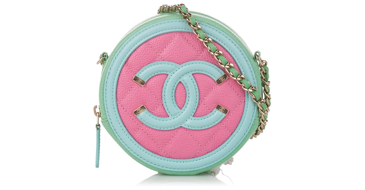 Chanel Pink CC Filigree Caviar Leather Crossbody Bag Multiple colors  ref.530475