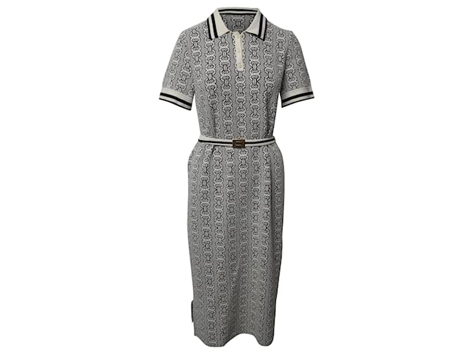 Tory Burch Gemini Link Sweater Dress in White Cotton ref