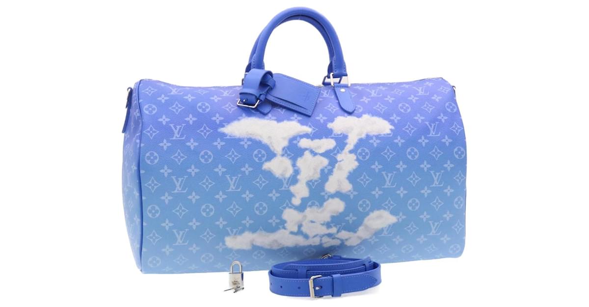 Louis Vuitton Monogram Clouds Keepall Bandoulière 50 - Blue