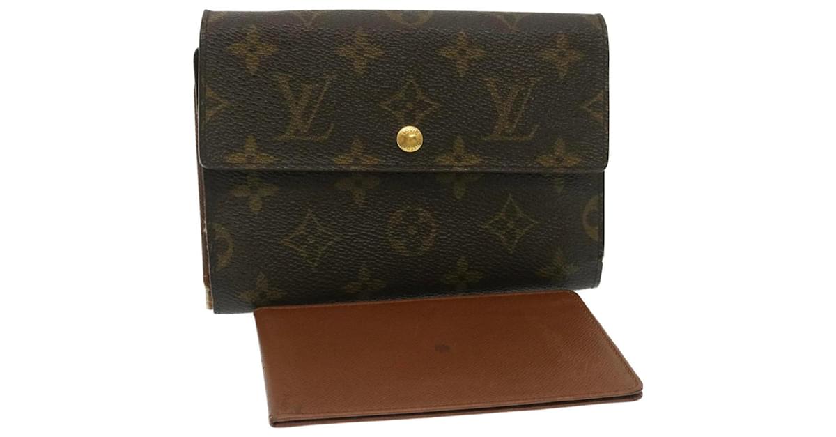 Auth Louis Vuitton Monogram Porto Tresor Etuy Papier M61202  Women,Men,Wallet