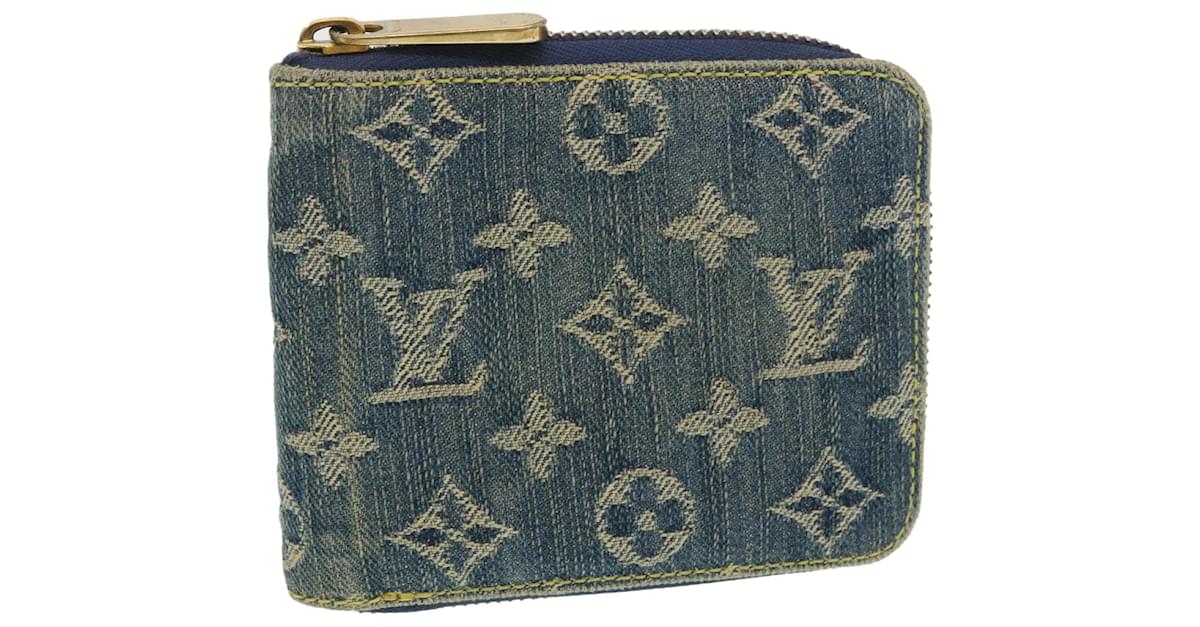 Authentic LOUIS VUITTON Monogram Denim mini Zippy M95342 Wallet