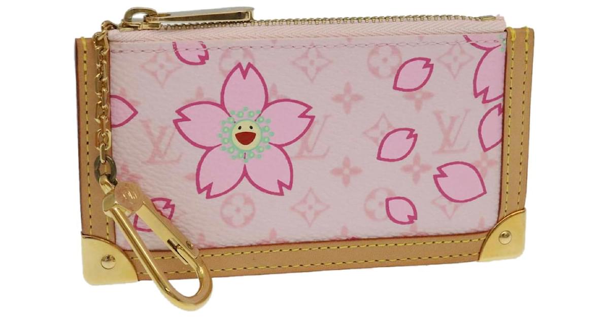 LOUIS VUITTON Monogram Cherry Blossom Pochette Cles Coin Purse M92016 Auth  hs896 Pink Cloth ref.533317 - Joli Closet