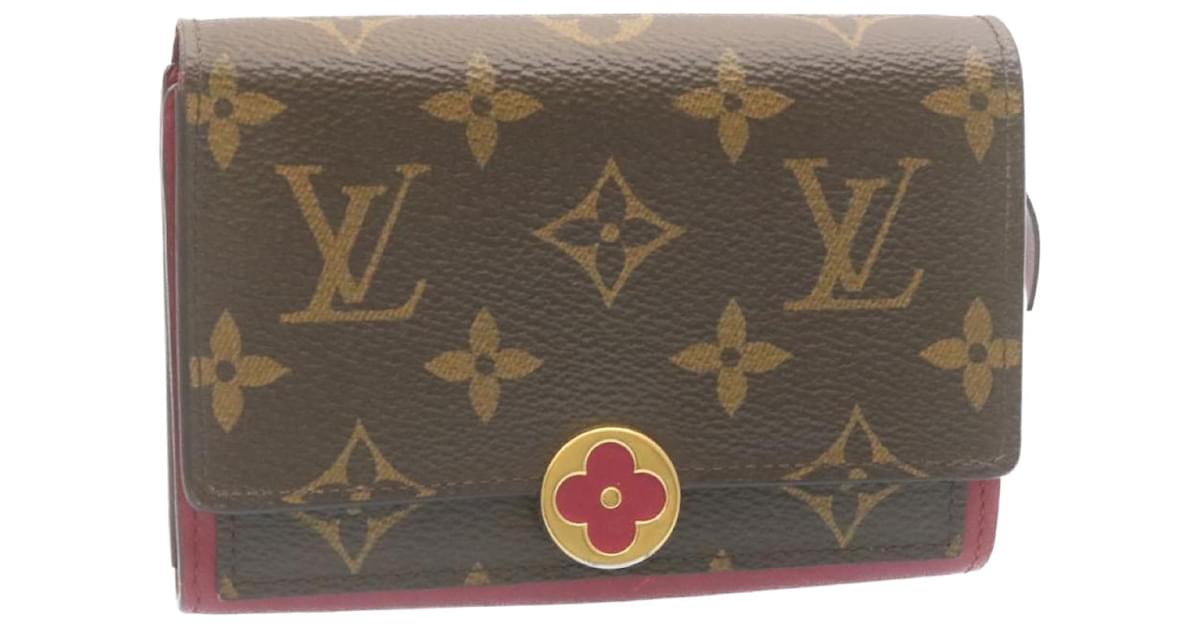 Louis Vuitton Monogram Portefeuille Flor Compact Wallet Fuchsia