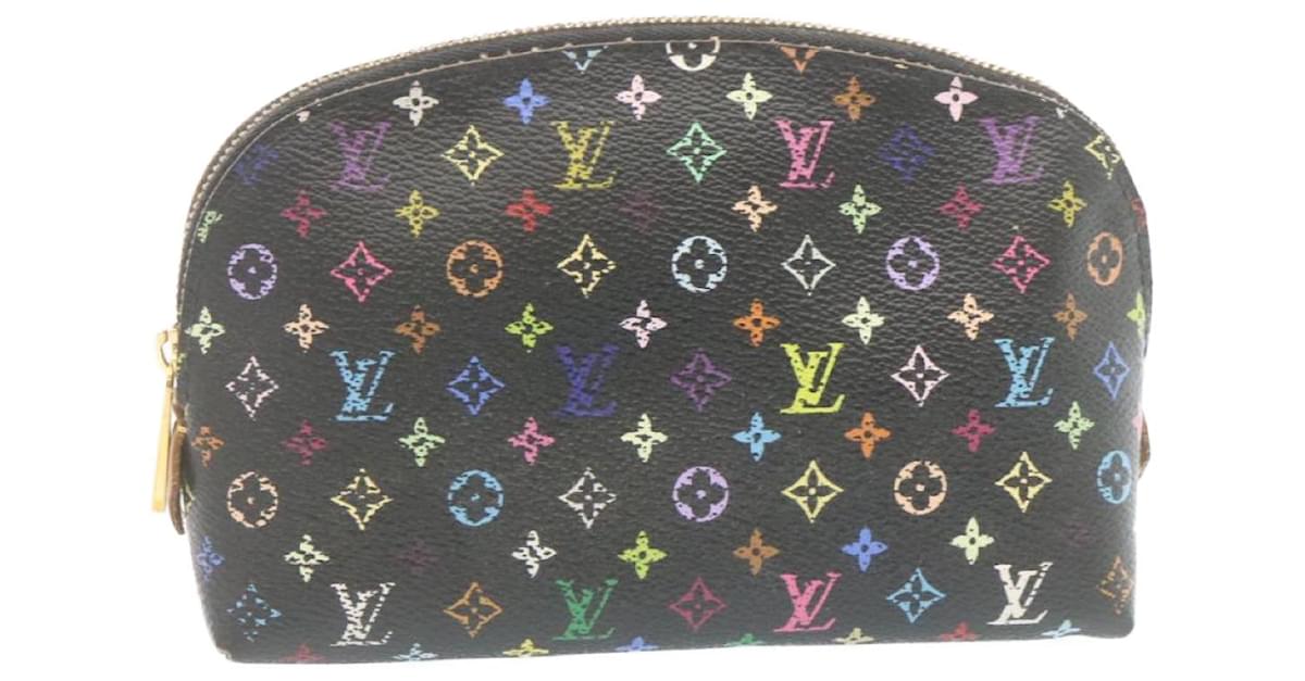 LOUIS VUITTON Monogram Multicolor Pochette Cosmetic Pouch M47355 LV Auth  26213 Black ref.430915 - Joli Closet