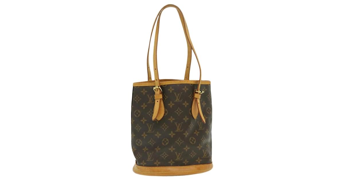 Louis Vuitton, Bags, Louis Vuitton Monogram Bucket Pm Shoulder Bag M42238  Lv Auth Pt2738