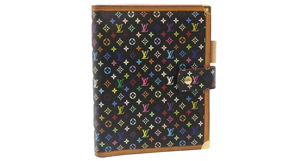 LOUIS VUITTON Multicolor Agenda GM Day Planner Cover Black R20893 LV Auth  hs687 ref.533549 - Joli Closet