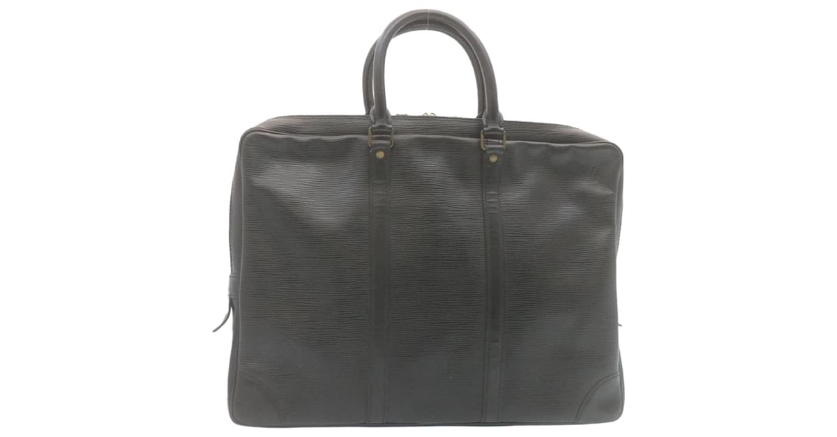 Louis Vuitton Voyage Briefcase in Black EPI Leather