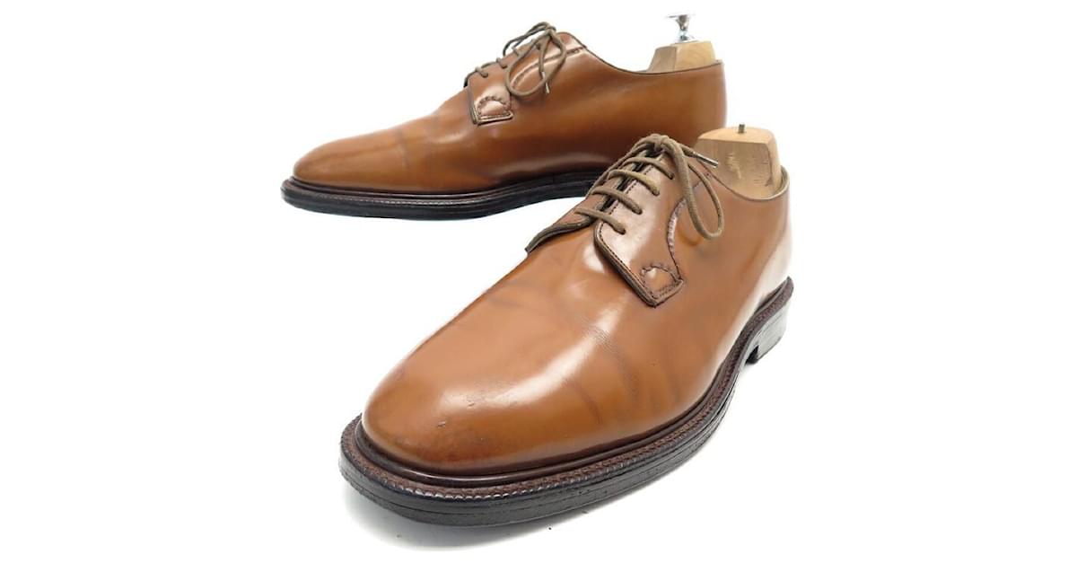 CHURCH'S DERBY SHANNON SHOES 7.5F 41.5 BROWN LEATHER SHOES ref.535008