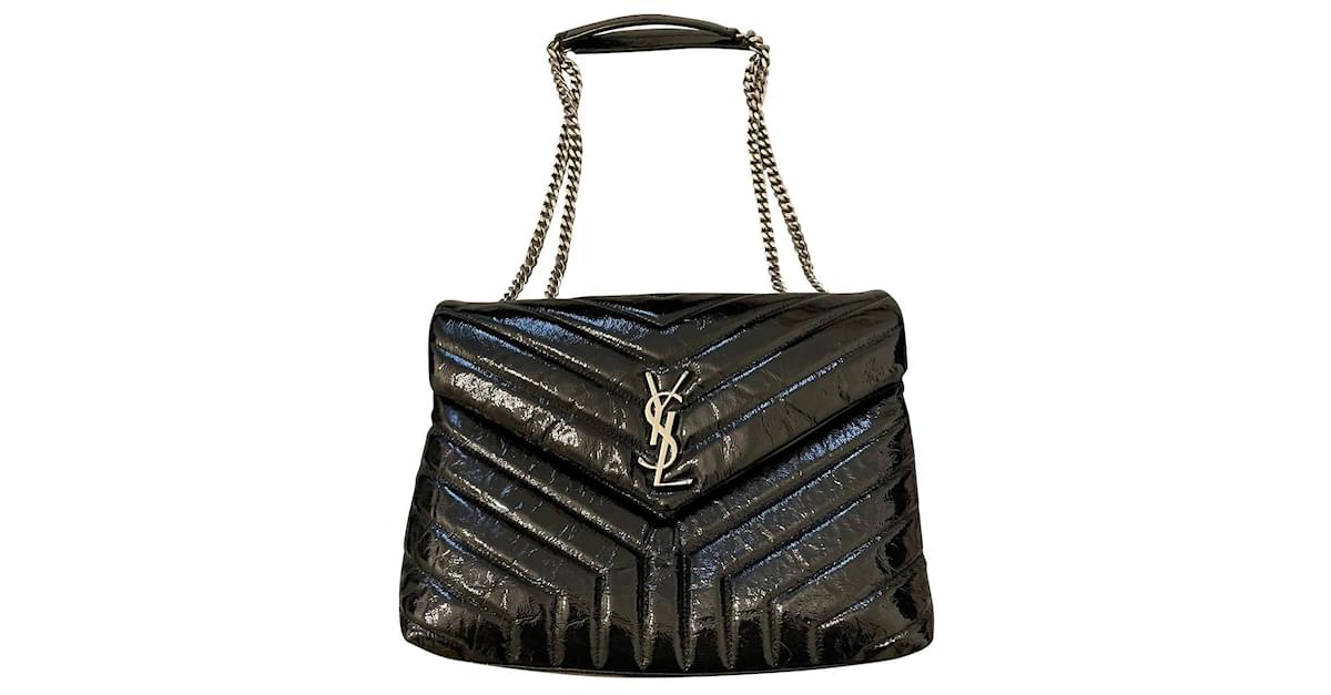 Loulou Yves Saint Laurent Lou lou bag Black Varnish ref.535900