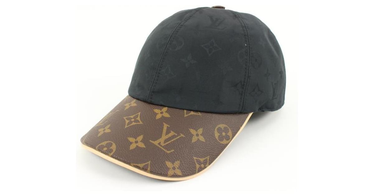 Louis Vuitton Large Black x Brown Monogram Cap Ou Pas Baseball Hat Leather  ref.536156 - Joli Closet