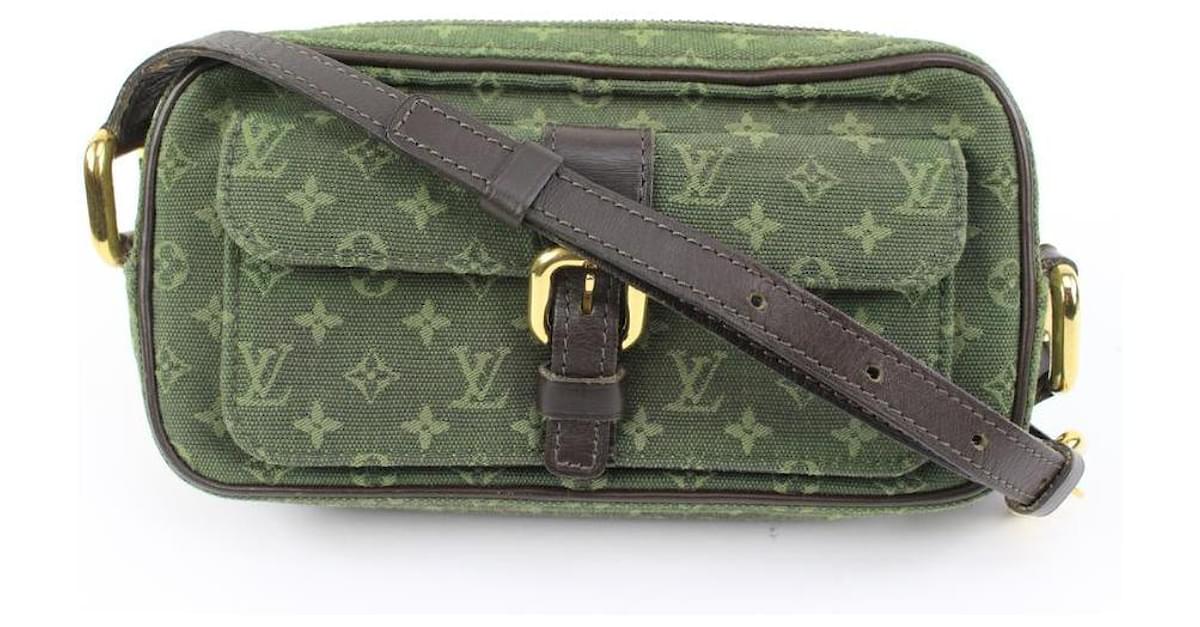 Louis Vuitton Juliette MM Crossbody Bag Mini Lin Khaki Green