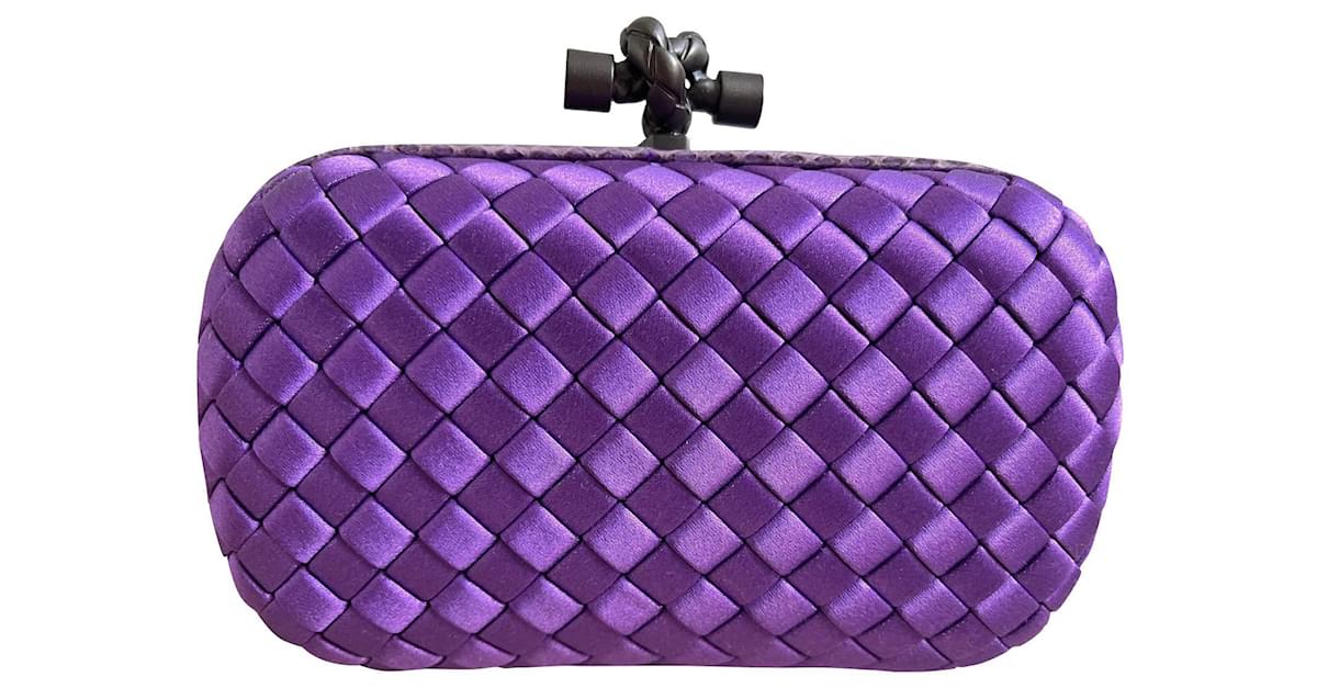Bottega Veneta Pyramid Pouch in Purple Womens Bags Clutches and evening bags 
