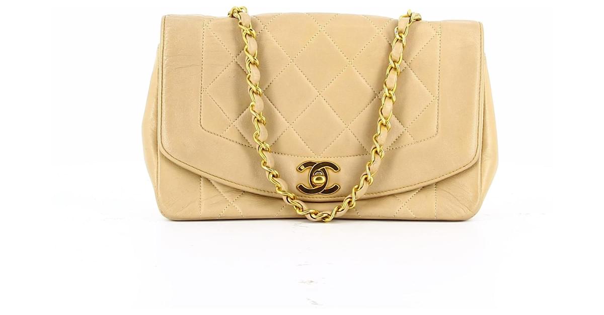 Chanel Diana beige Leather ref.536985 - Joli Closet