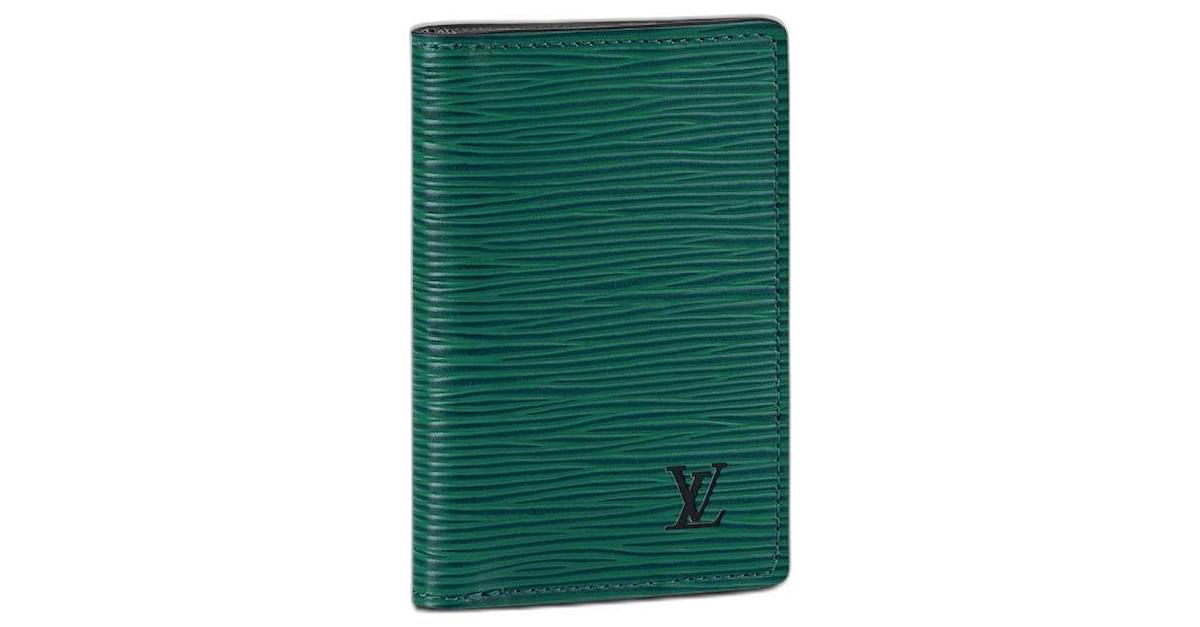 Louis Vuitton pocket organiser Dark grey Leather ref.55730 - Joli Closet