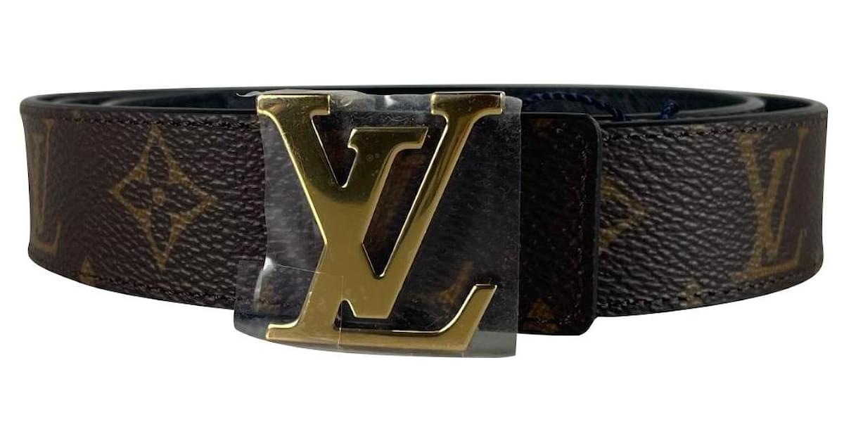 Louis Vuitton Belt LV 30 Monogram Reversible Brown Cloth ref