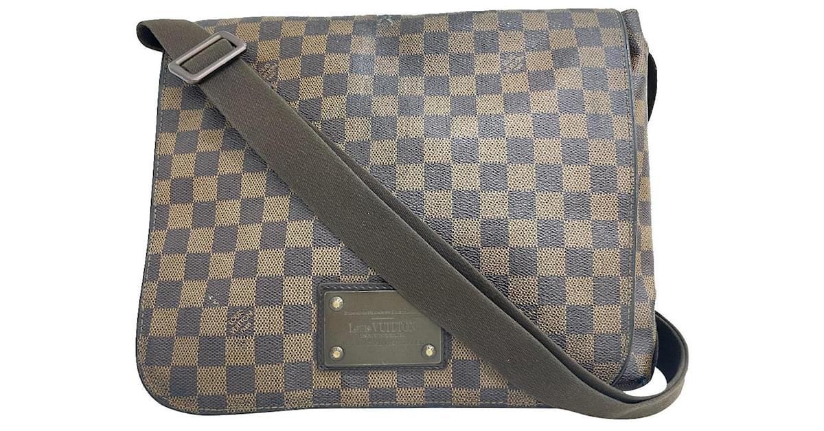 Brooklyn cloth satchel Louis Vuitton Brown in Cloth - 33537128