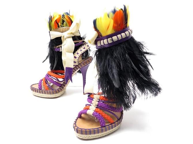 Christian Dior White/Multicolor Silk Journey Of The Heart