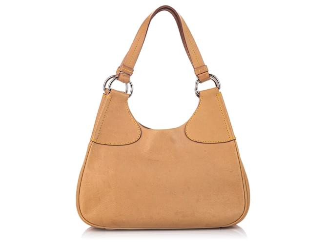 Prada Beige Calf Leather Bos Taurus Shoulder Bag