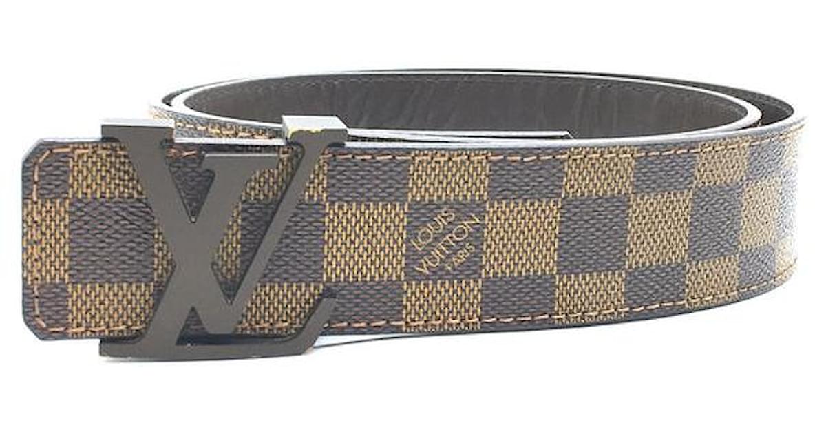 Louis Vuitton, Accessories, Louis Vuitton Lv Initiales Belt Damier Thin  85 Brown