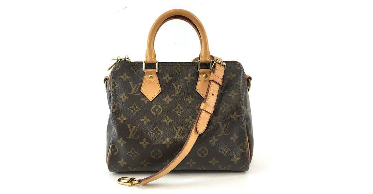 Louis Vuitton Speedy 25 Bandouliere Monogram Canvas Brown Leather  ref.546572 - Joli Closet