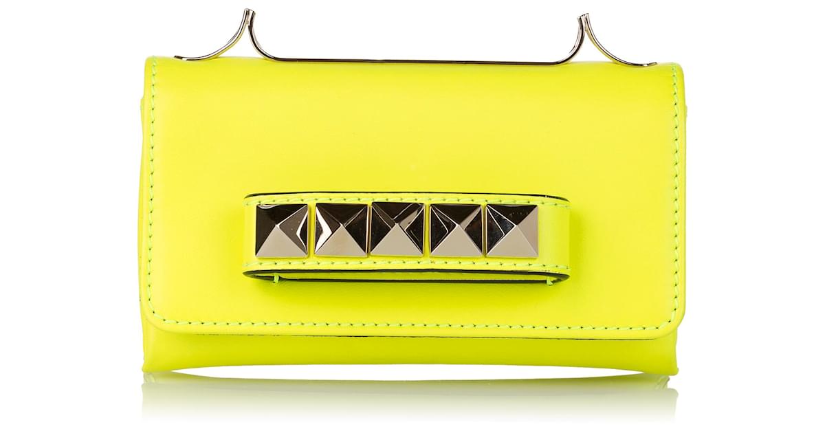 Valentino Garavani Neon Yellow Va Va Voom Embellished Beads