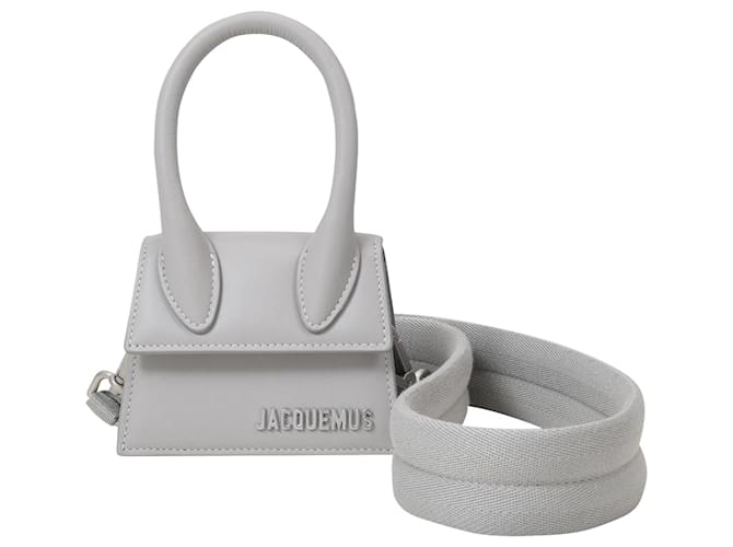 Jacquemus Le Chiquito Homme en Cuir Gris Joli Closet
