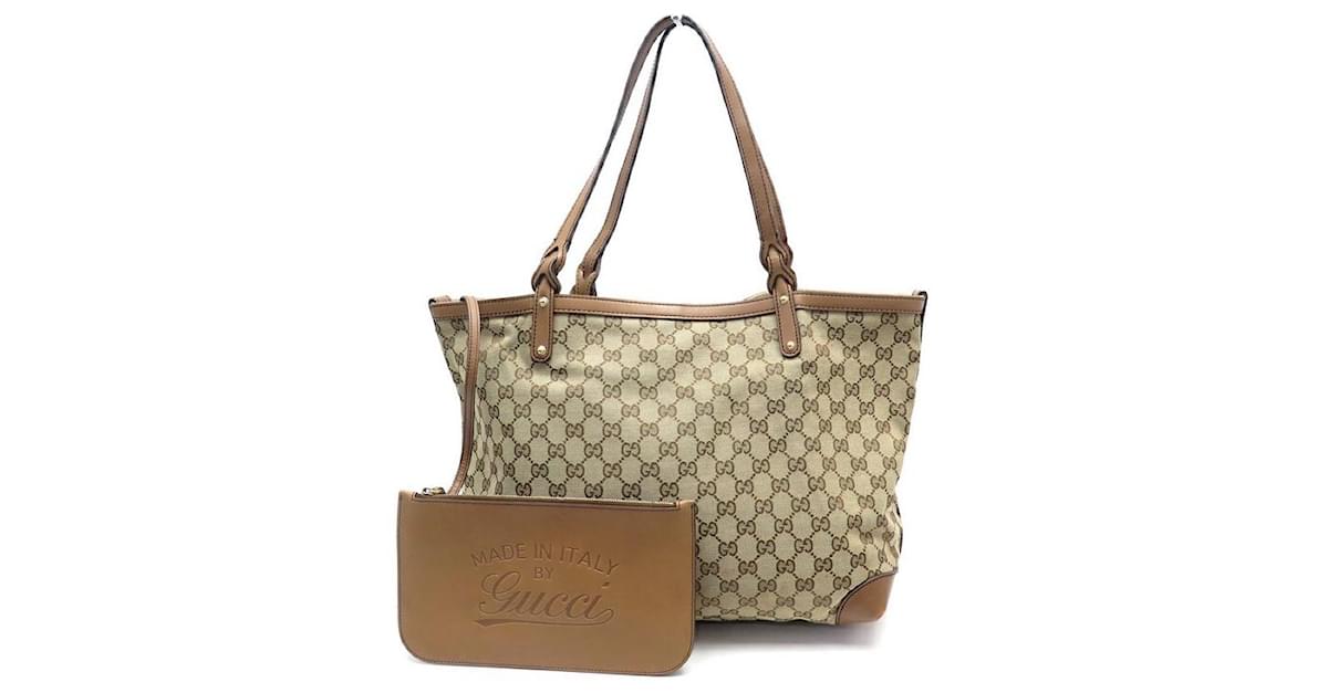 gucci GG Canvas Half Moon Pochette beige Cloth ref.724479 - Joli Closet