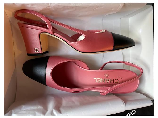 Chanel Slingback Pink Leather ref.549912