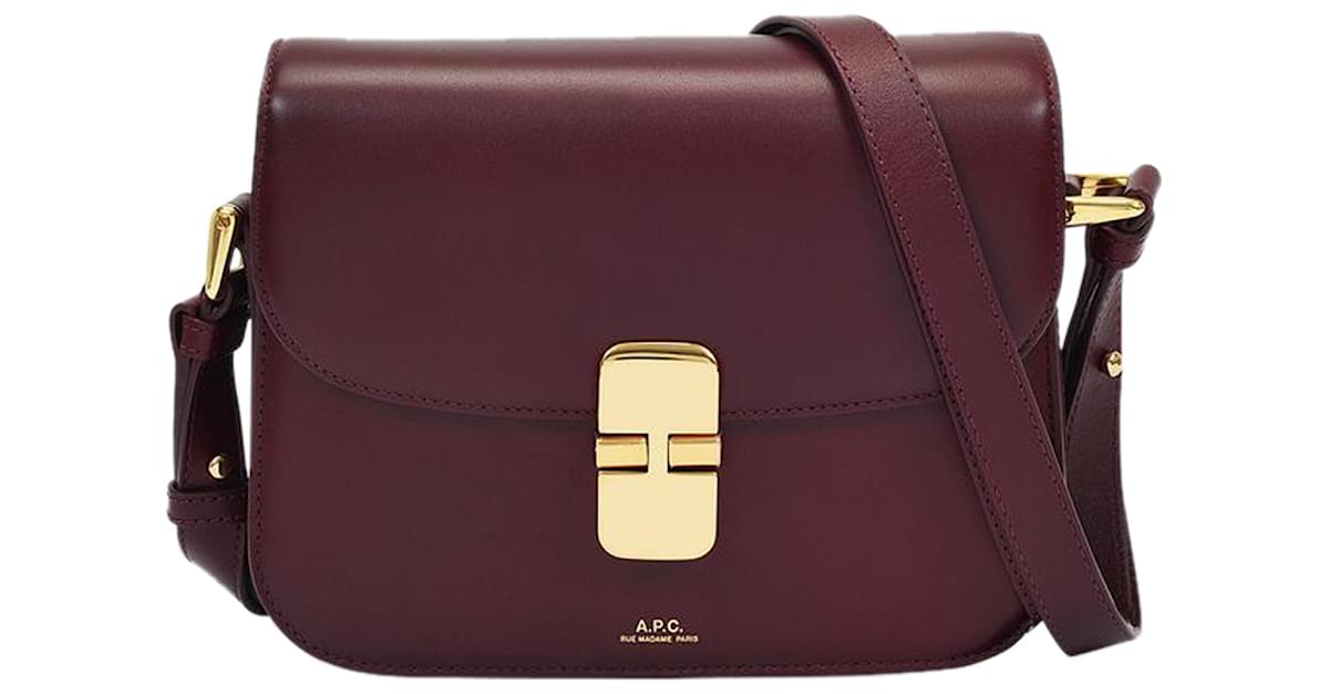 Apc Grace Small Hobo Bag - A.P.C. - Vino - Leather Red Dark red Pony ...