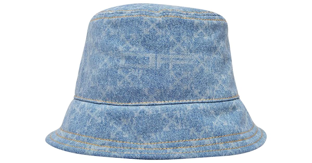 Off White Monogram Denim Bucket Hat Light Blue Li Hats Cloth ref.551530 -  Joli Closet