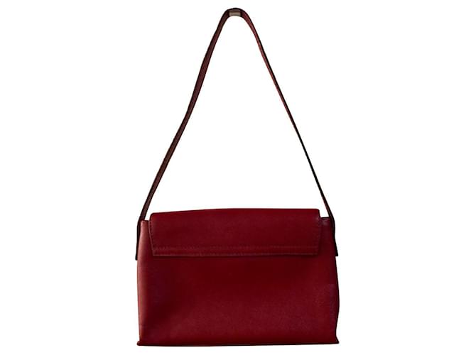 Burberry dark red/burgundy handbag vintage Leather