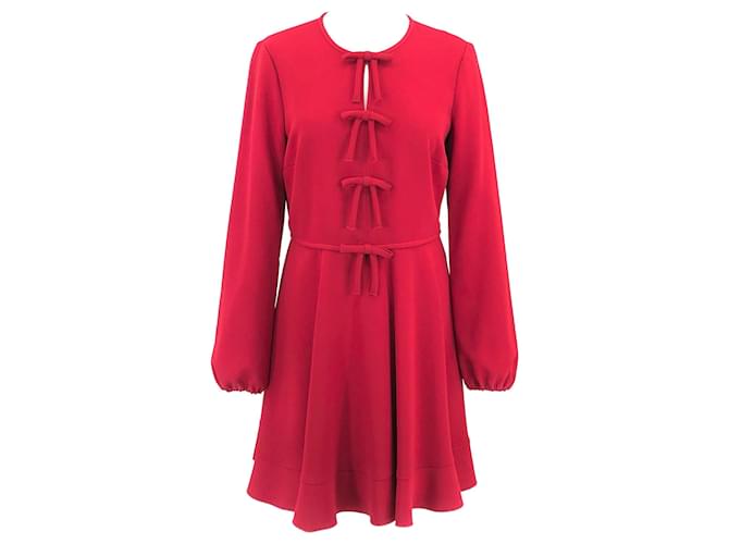 slim fit dress slacks MO&Co. Women's Side Pleated Mini Dress Red Size Xs