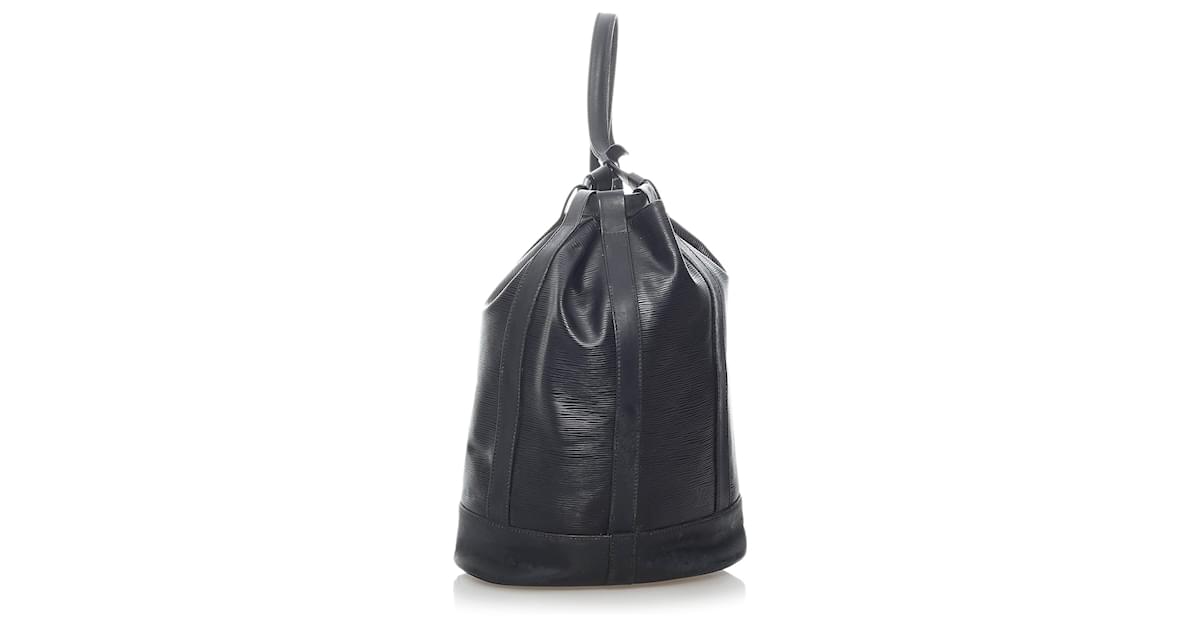 LOUIS VUITTON Epi Leather Black Randonnee PM Backpack