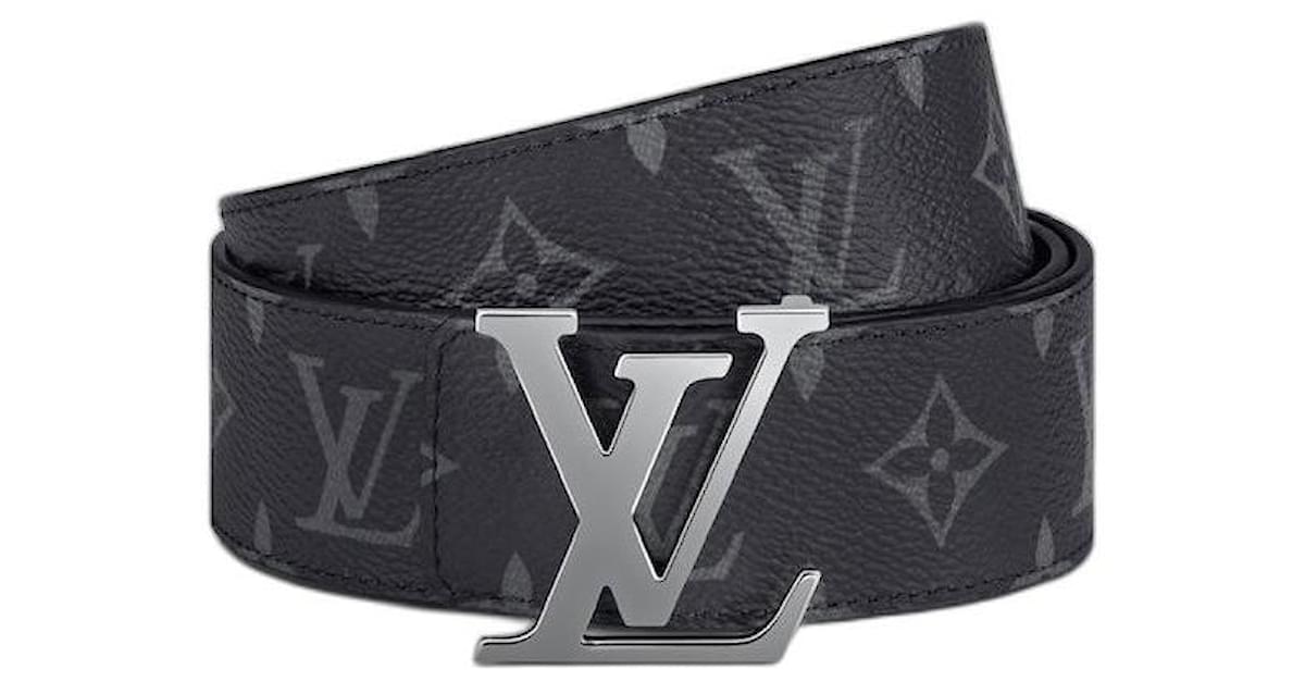 grey and white louis vuittons belt