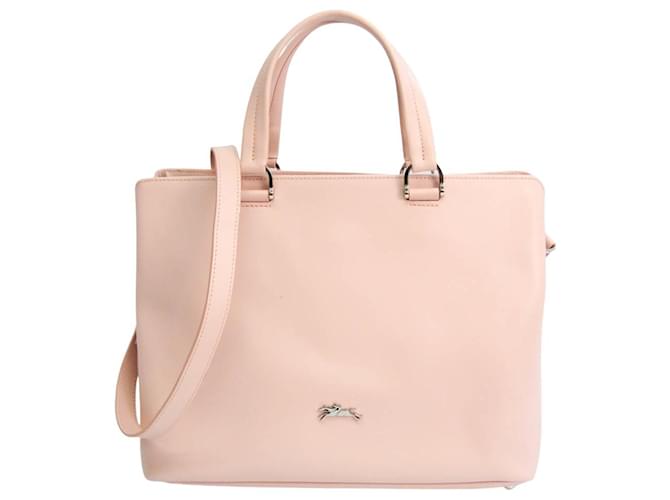 Longchamp Honore leather 2way Shoulder Tote Bag white
