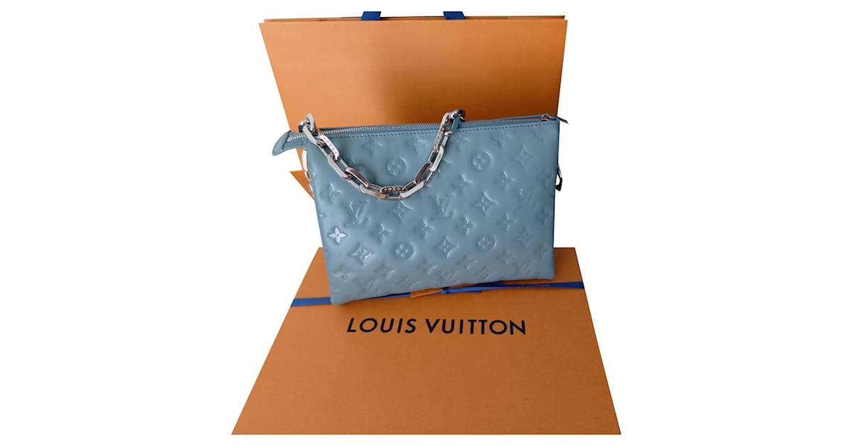 Louis Vuitton Coussins PM, Blue Glacier, Preowned in Box WA001