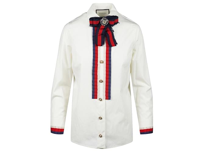 Gucci Poplin Bow Blouse Multiple colors ref.JC555826 (Sold) - Joli
