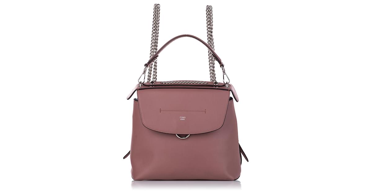 Fendi Pink Large Back To School Leather Backpack Pony-style calfskin ...