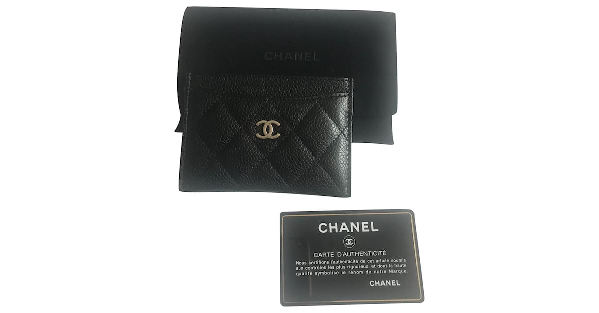 Chanel Caviar Leather Card Holder Black ref.559906
