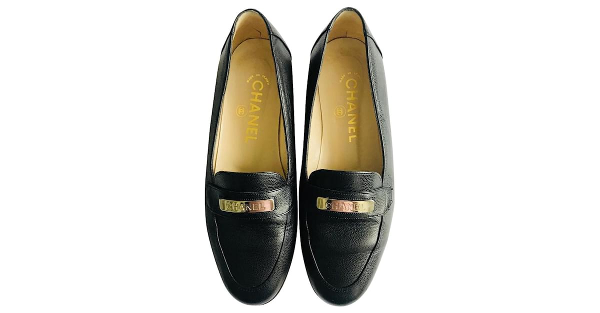 Chanel Leather loafers Black  - Joli Closet