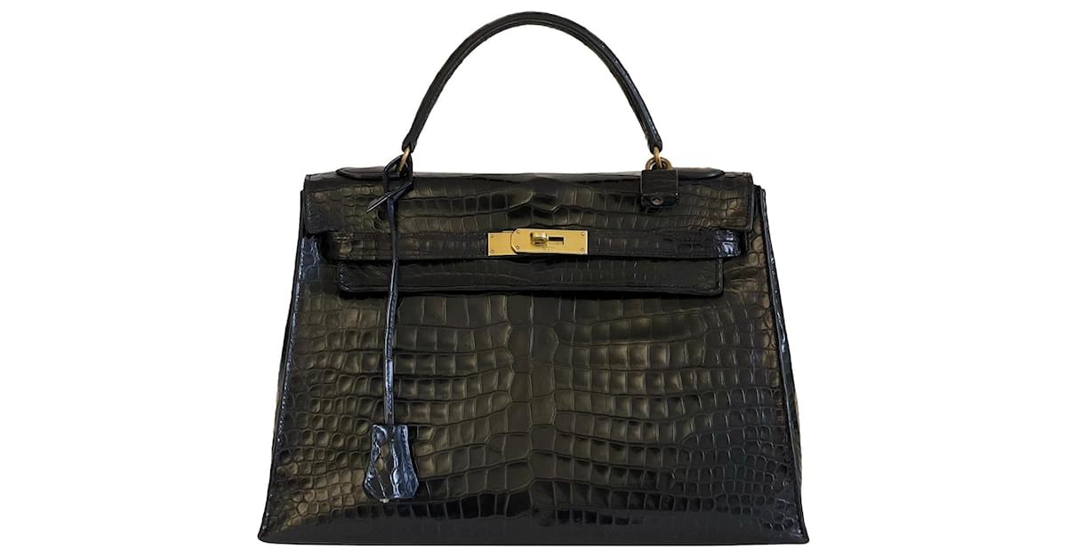 The H Place product - Hermes Kelly 32 Black Crocodile