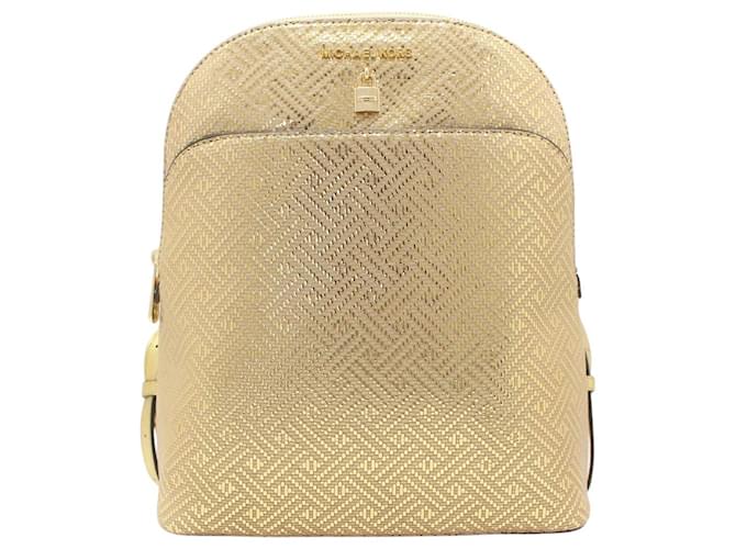 Backbags Gold Michael Kors Michael Kors Backpack Golden Leather