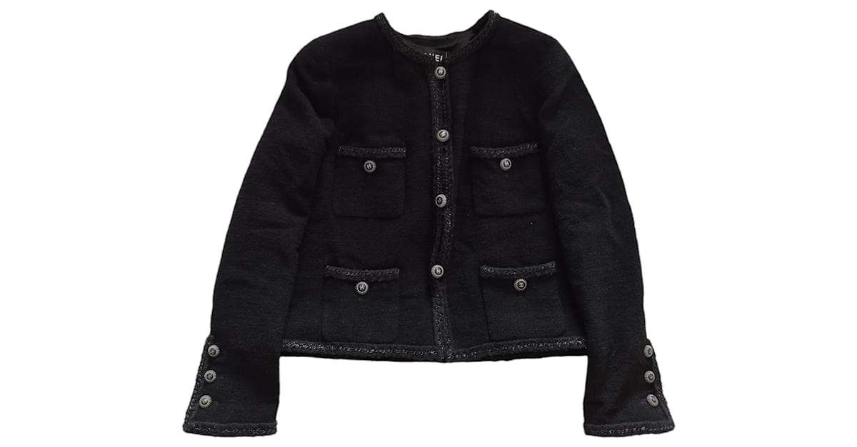 Chanel black jacket 08a Tweed ref.562923 - Joli Closet