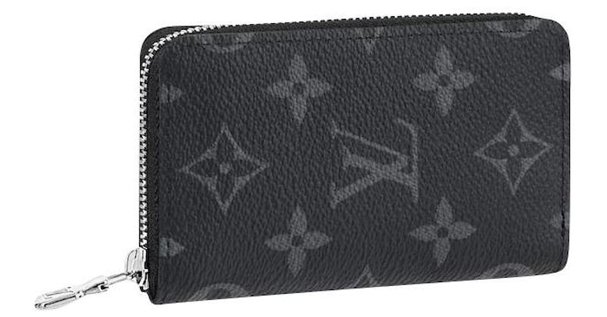 Louis Vuitton LV zippy wallet eclipse Grey Leather ref.563981 - Joli Closet