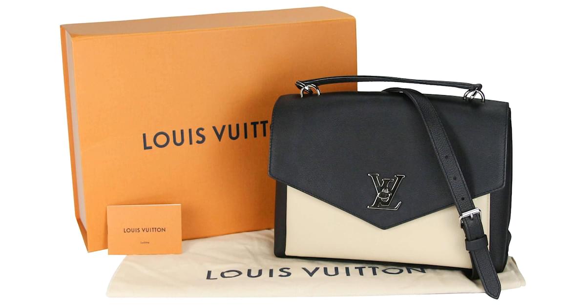 Louis Vuitton Mylockme Vanille Noir Black in Calfskin with Silver