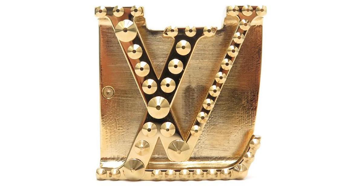 Louis Vuitton Gold Belt Buckle With Diamond Pavé –
