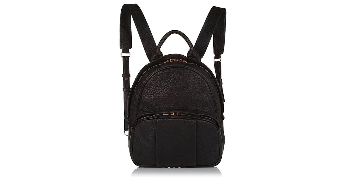 Alexander Wang Black Dumbo Leather Backpack Pony-style calfskin