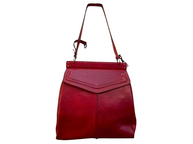 Yves Saint Laurent YSL Rive Gauche rote Umhängetasche Vintage