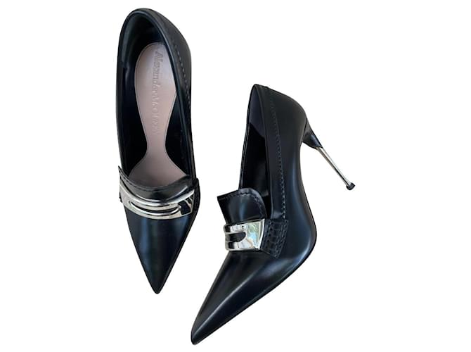 Alexander Mcqueen Heels Black Leather Joli Closet