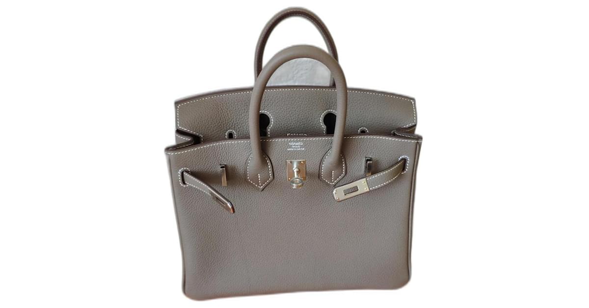 Hermès HERMES BIRKIN BAG 35 etoupe Grey Leather ref.894691 - Joli Closet